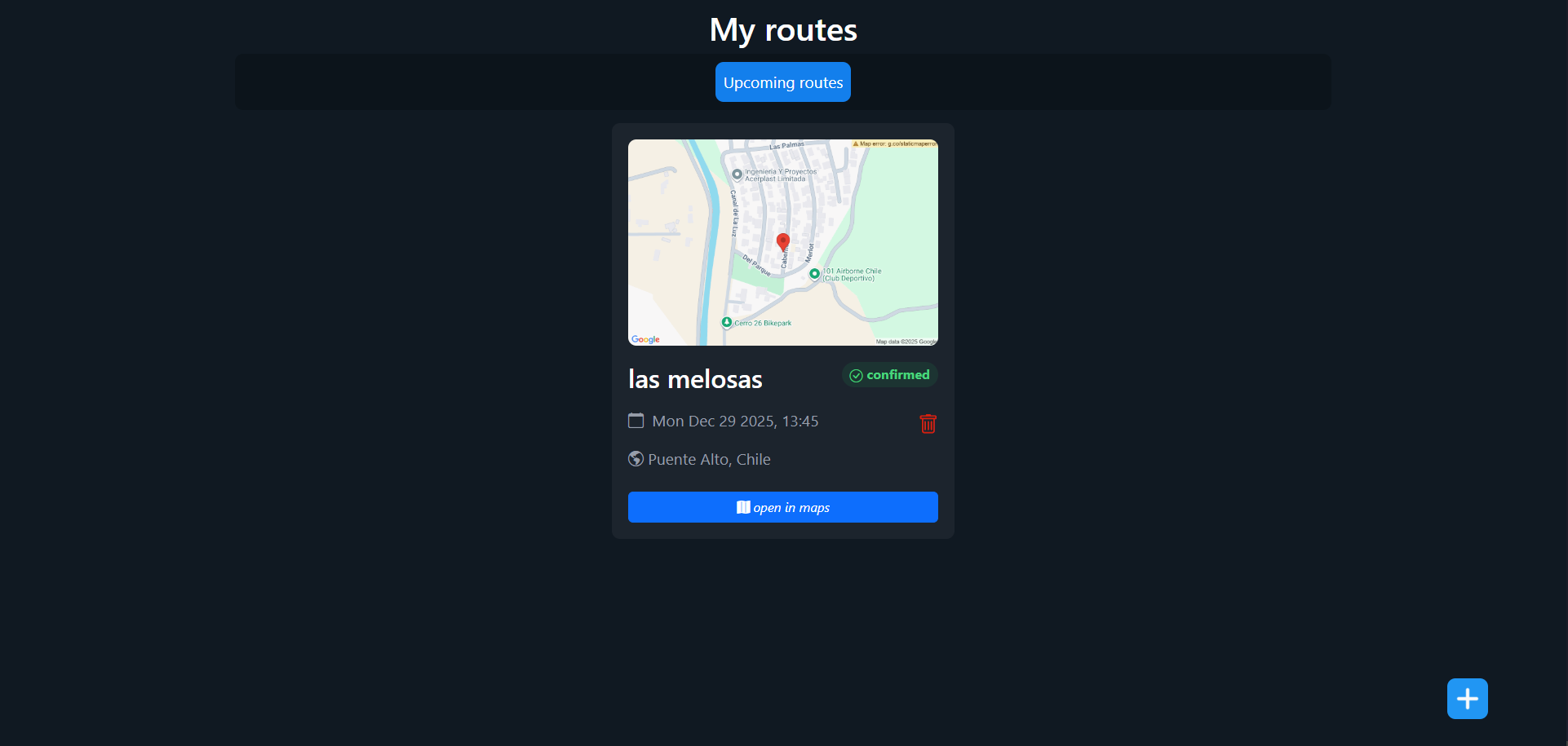 Captura de pagina de pagina rutasApp